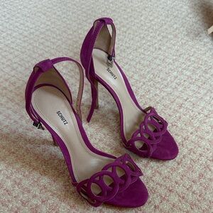 SCHUTZ Magenta Strappy Heels